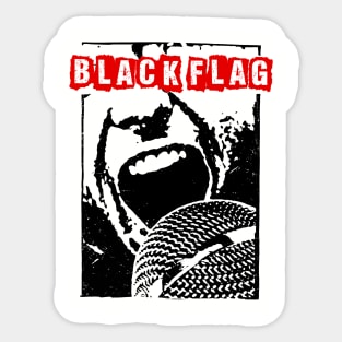 black flag ll rock and scream Sticker